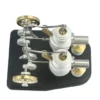 All Metal Beam Heat Engine Twin-Cylinder Stirling External Combustion Engine Gifts for Machine Enthusiasts(Kit Version)