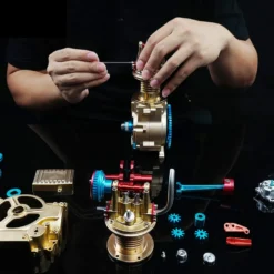 Car Engine Assembly Kit Single-cylinder Engine Build Kit Gift Toy for Collection