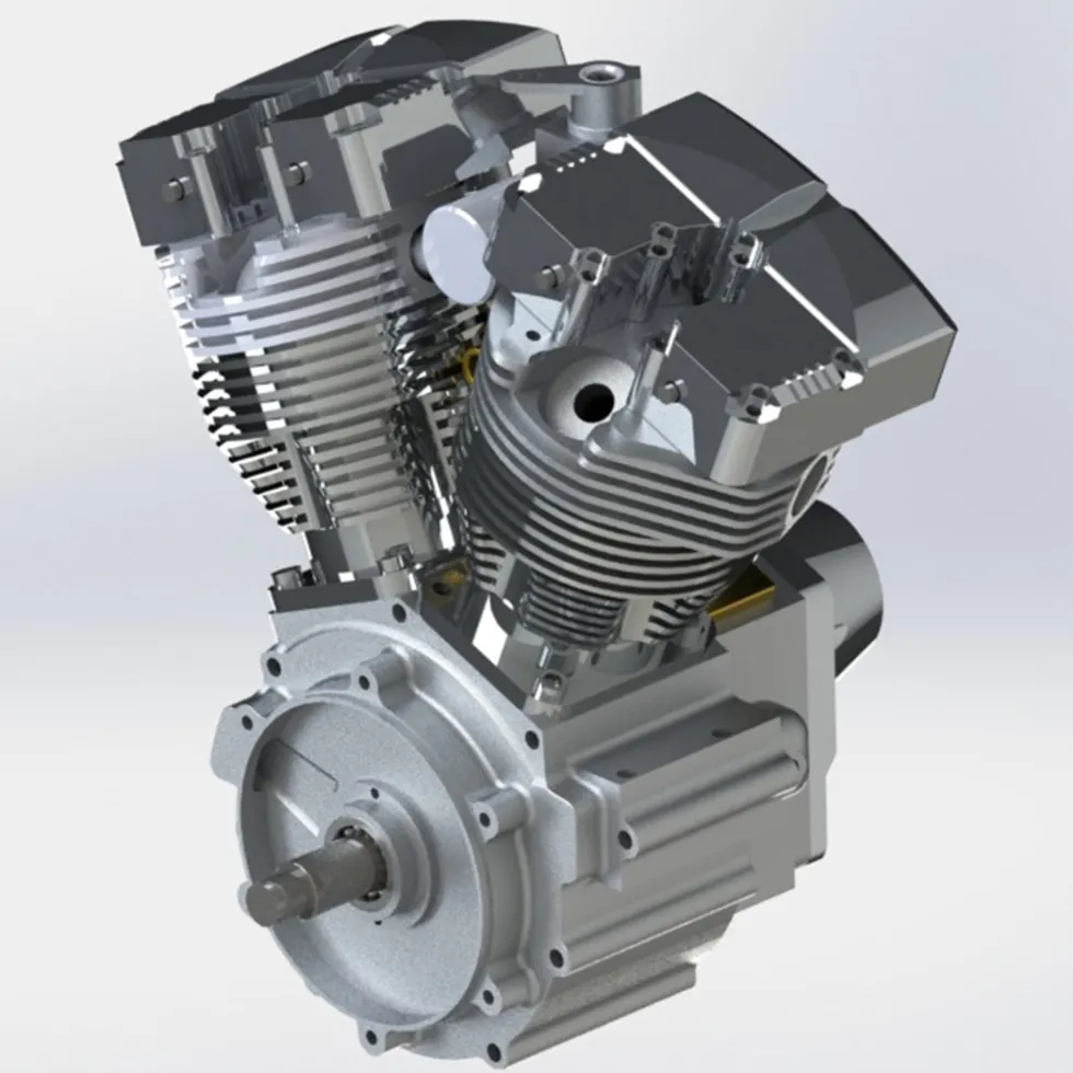 CISON FG-VT157 15.7cc Mini OHV V-twin V2 Shovelhead Engine 4-Stroke Air-cooled Gasoline Engine Motorcycle RC Engine Model