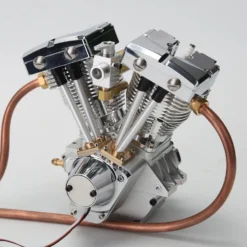 CISON FG-VT157 15.7cc Mini OHV V-twin V2 Shovelhead Engine 4-Stroke Air-cooled Gasoline Engine Motorcycle RC Engine Model