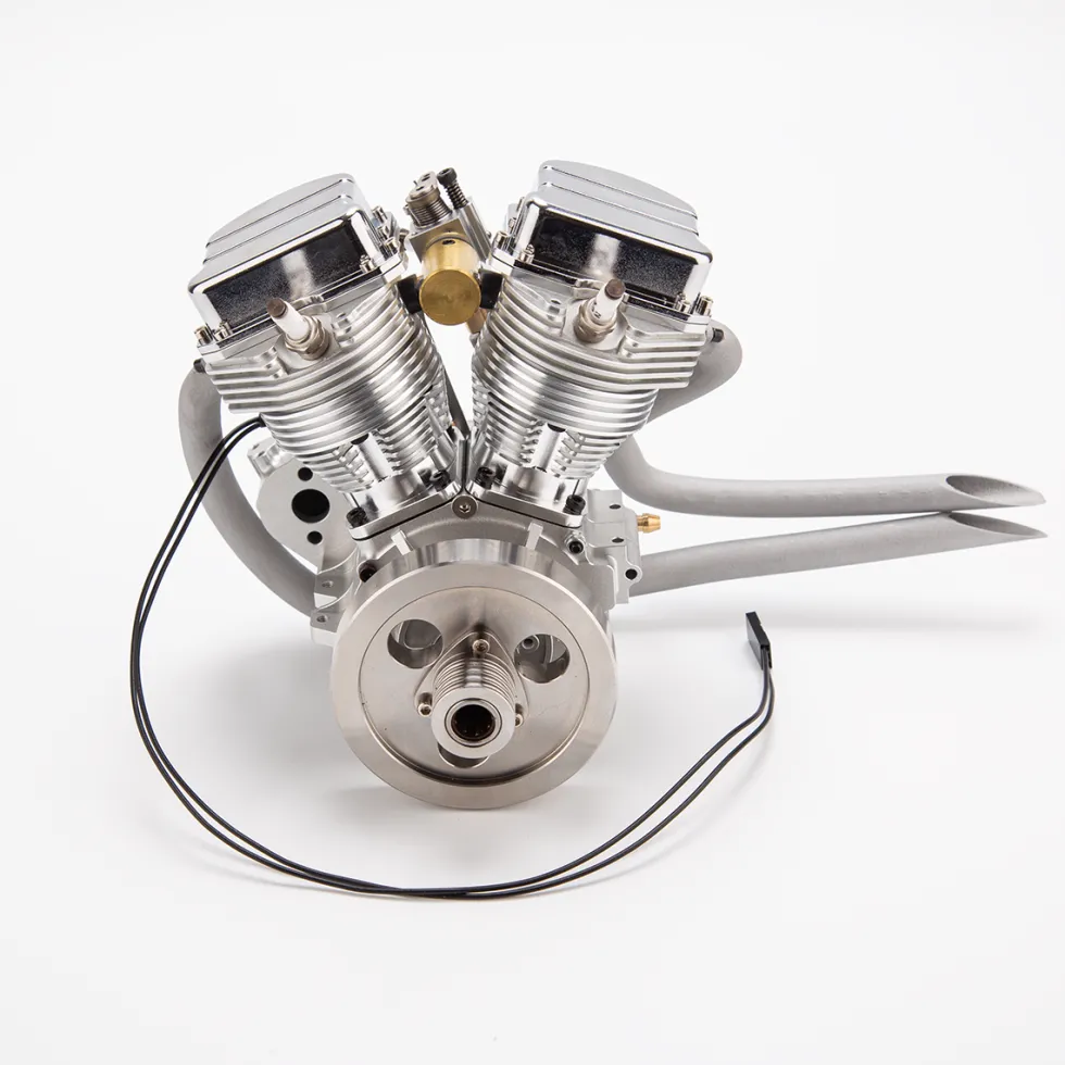 CISON FG-VT9 9cc V2 Engine V-Twin Dual Cylinder 4-Stroke Air-Cooled Gasoline Engine Motorcycle RC Engine Model