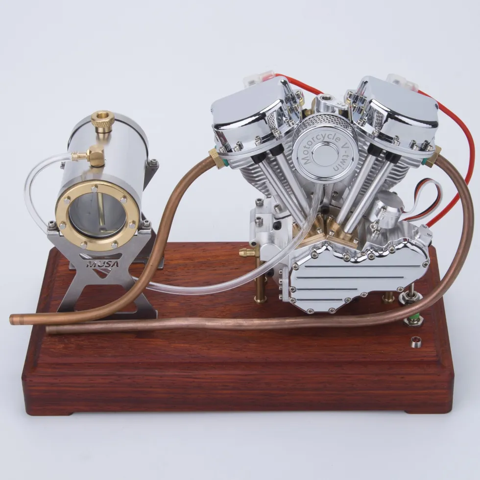 CISON FG-VT9 9cc V2 Engine V-Twin Dual Cylinder 4-Stroke Air-Cooled Gasoline Engine Motorcycle RC Engine Model