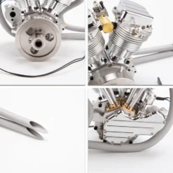 CISON FG-VT9 9cc V2 Engine V-Twin Dual Cylinder 4-Stroke Air-Cooled Gasoline Engine Motorcycle RC Engine Model