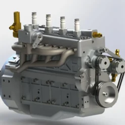 CISON FL4-175 17.5cc Flathead Inline 4 cylinder 4 Stroke Water-Cooled Gasoline Engine Model For RC Model Car Ship Airplane