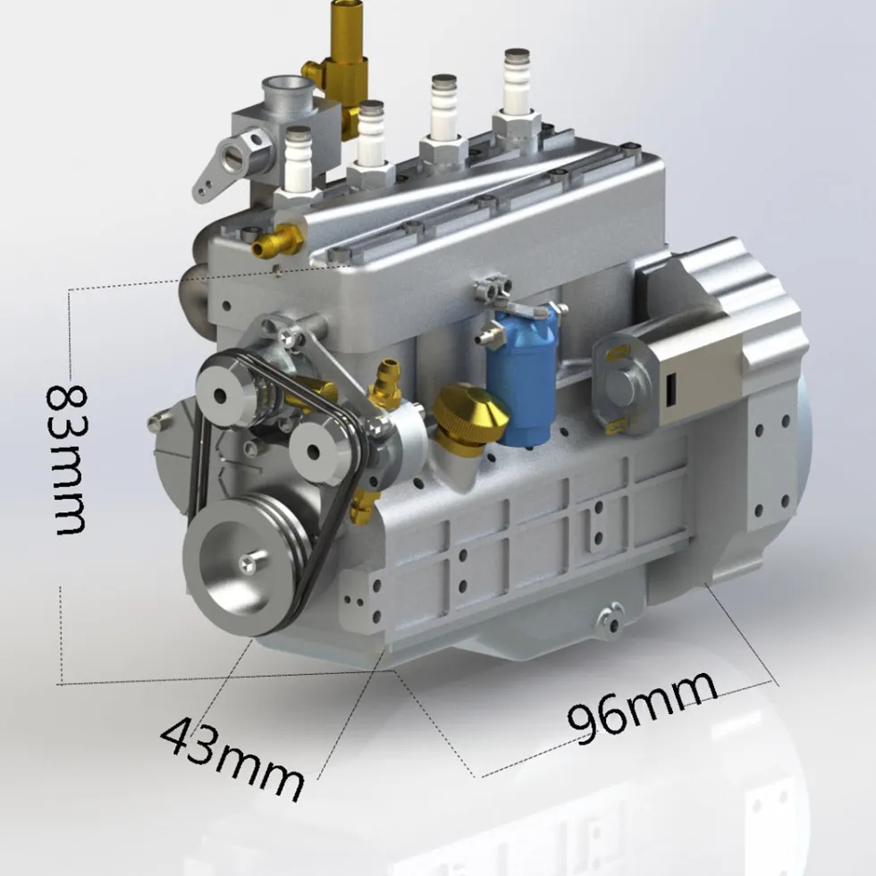 CISON FL4-175 17.5cc Flathead Inline 4 cylinder 4 Stroke Water-Cooled Gasoline Engine Model For RC Model Car Ship Airplane