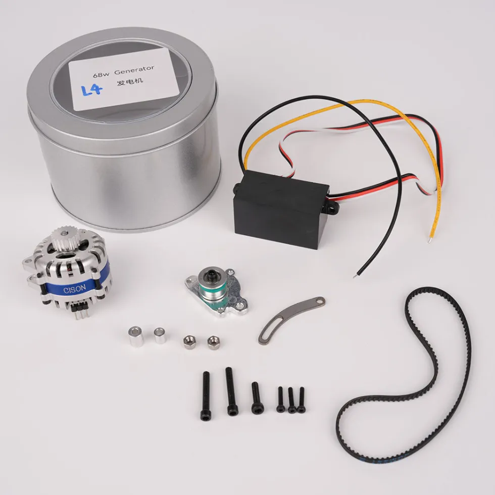 CISON Mini DC Generator + Rectifier + Fixed Bracket DIY Modification Accessory Set for CISON Four Cylinder Engine Models