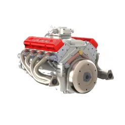 CISON Small-block 44CC 1/6 Scale Water-Cooled OHV 4-Stroke V8 Gas Engine Internal Combustion Engine - Build Your Own V8 Engine that Works