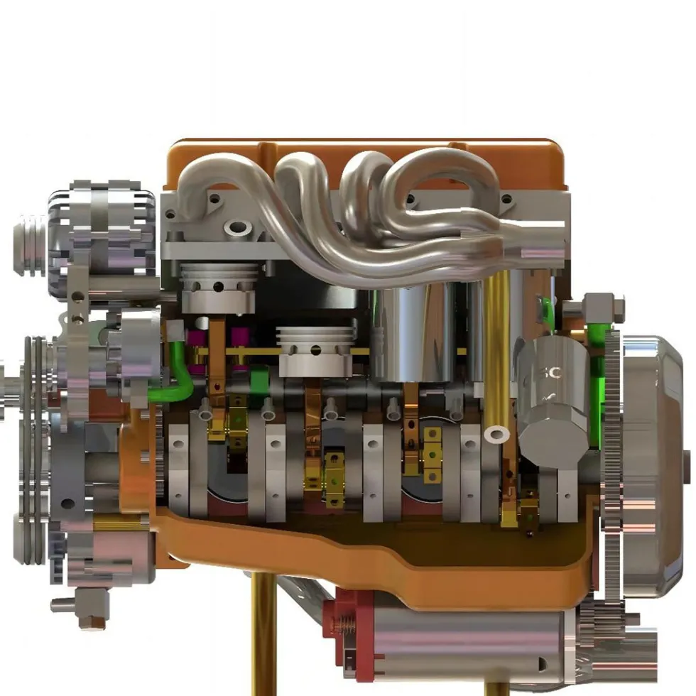 CISON Small-block 44CC 1/6 Scale Water-Cooled OHV 4-Stroke V8 Gas Engine Internal Combustion Engine - Build Your Own V8 Engine that Works