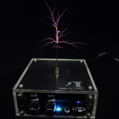 10cm Electronic Music Tesla Coil Artificial Lightning Hand Touch Magnetic Storm Coil Experimenting Device Teaching Tool Desktop Toy