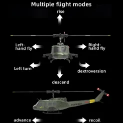 C032 1/48 Scale UH-1 Huey 2.4G 6CH Flybarless RC Helicopter Model
