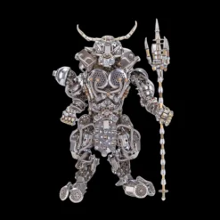 3D Bull-Headed Man DIY Mechanical Punk Demon Surrealistic Creature Metal Assembly Model Creative Ornament