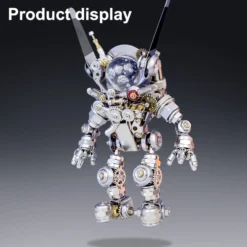 3D DIY Assembly Metal Mechanical Aerospace Rabbit with Lights & Stand Model Sci-fi Punk Toy Set -500CS