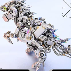 3D DIY Mechanical Dinosaur with Wings Punk Metal Assembly Dinosaur Model Creative Trendy Desk Ornament