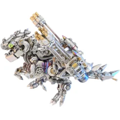 3D DIY Mechanical Dinosaur with Wings Punk Metal Assembly Dinosaur Model Creative Trendy Desk Ornament