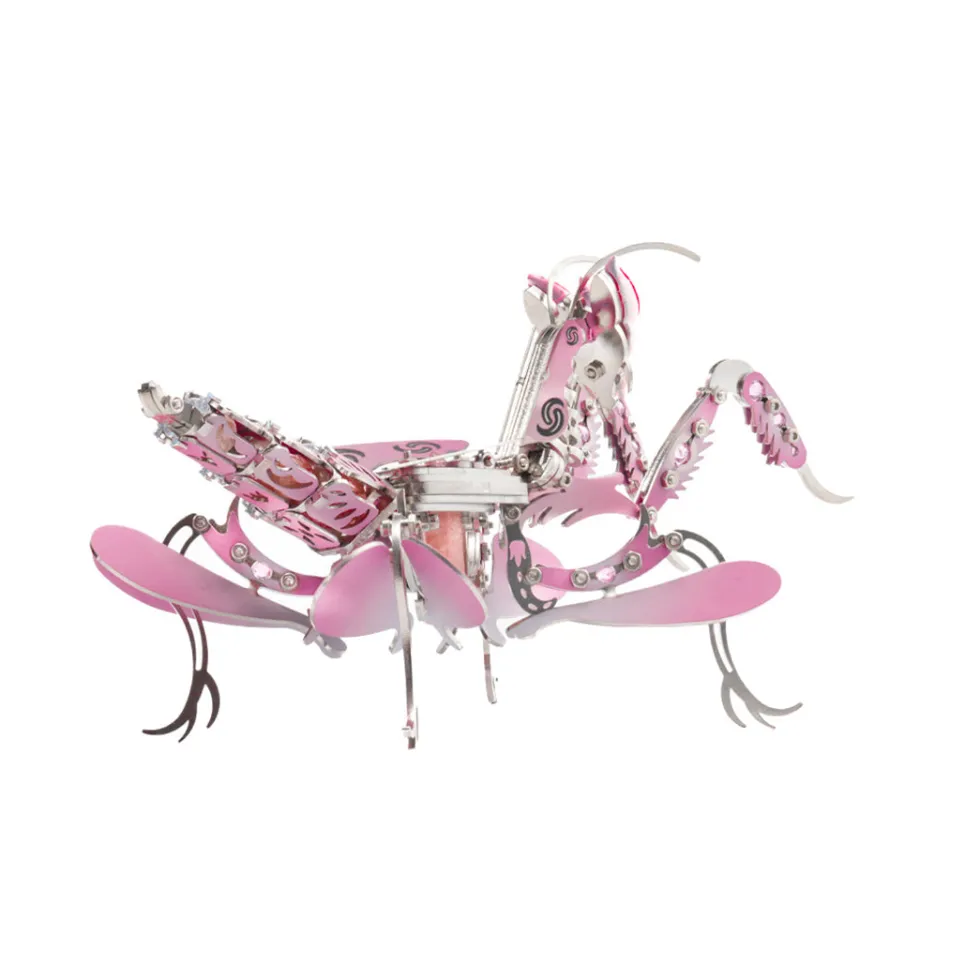 3D DIY Mechanical Orchid Mantis Metal Insect Model Kit - 100+PCS