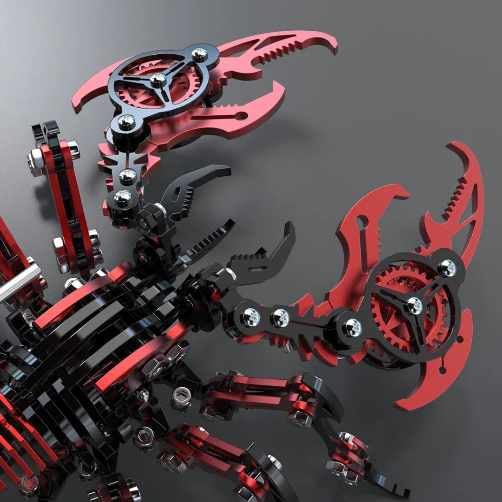 3D DIY Mechanical Punk Scorpion Animal Metal Puzzle Model Assembly Toy Creative Ornament