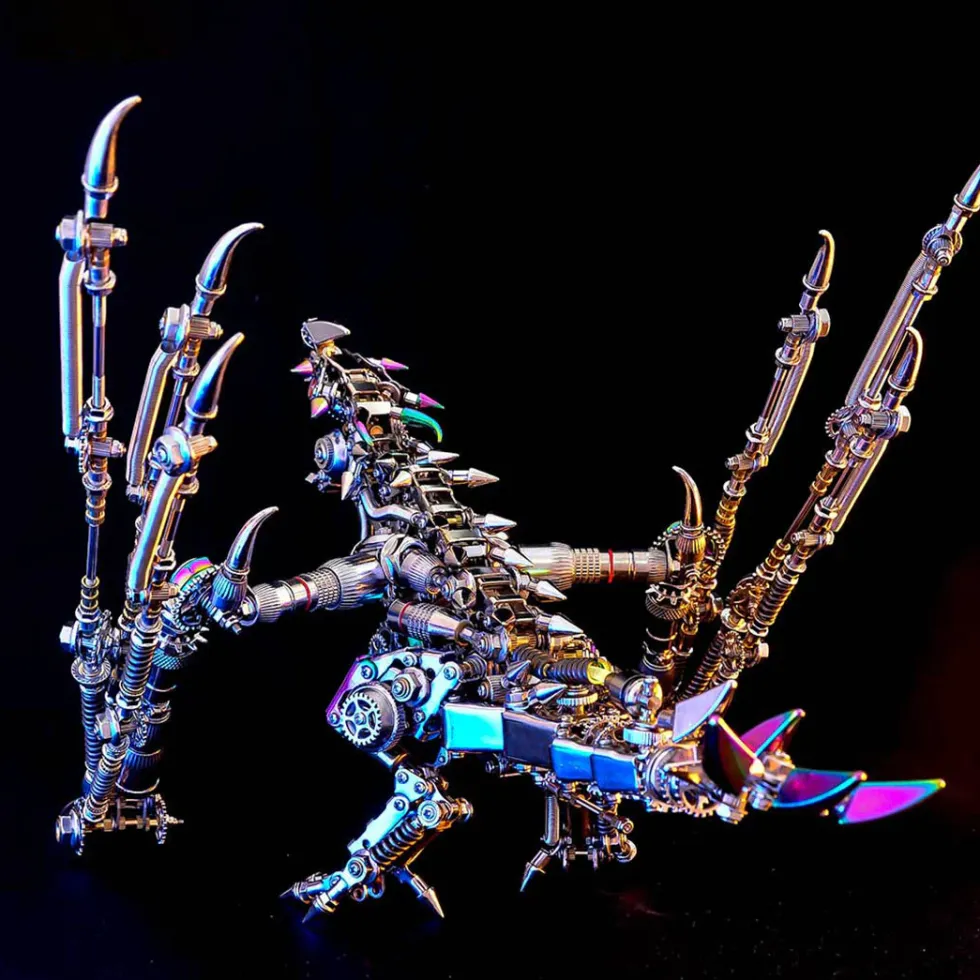 3D Metal Intelligential Dragon Model DIY Assembly Model-1390+PCS