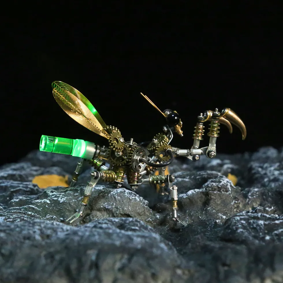 3D Metal Mantis Model DIY Kits Mantis with Night Light -300PCS+