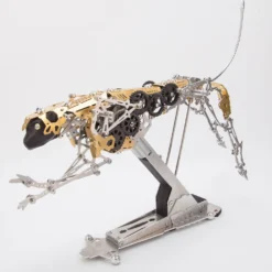 3D Metal Mechanical Burning Leopard Assembly Model Kit