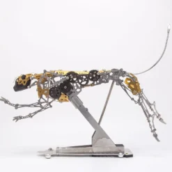 3D Metal Mechanical Burning Leopard Assembly Model Kit