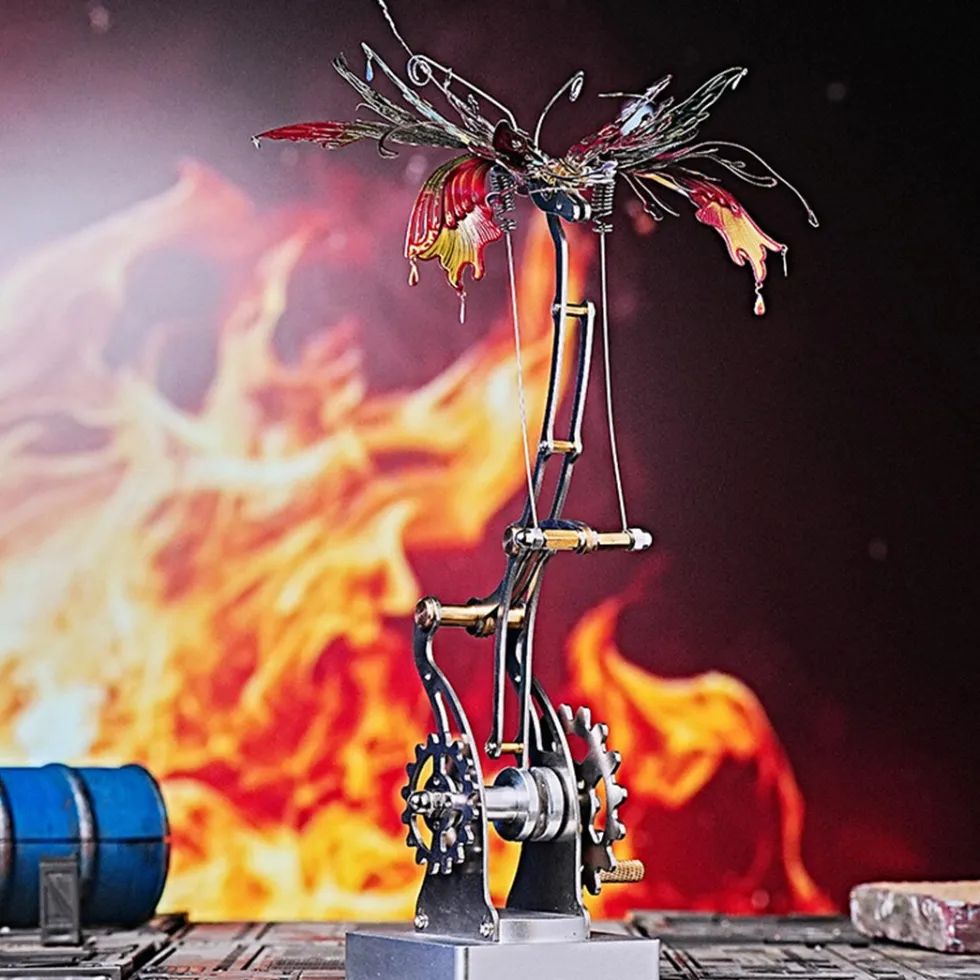3D Metal Mechanical Butterfly Assembly Model Kit with Mechanical Transmission