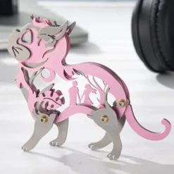 3D Metal Mechanical Cat Assembly Model Kit