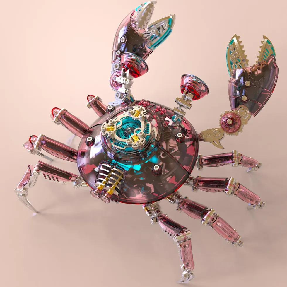 3D Metal Mechanical Crab Assembly Model Kit-666PCS