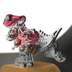 3D Metal Mechanical Dinosaur Model Kit DIY Tyrannosaurus Rex Assembly Model - 160PCS