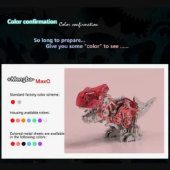 3D Metal Mechanical Dinosaur Model Kit DIY Tyrannosaurus Rex Assembly Model - 160PCS