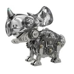 3D Metal Mechanical Dinosaur Model Kit DIY Triceratops Assembly Model - 160PCS