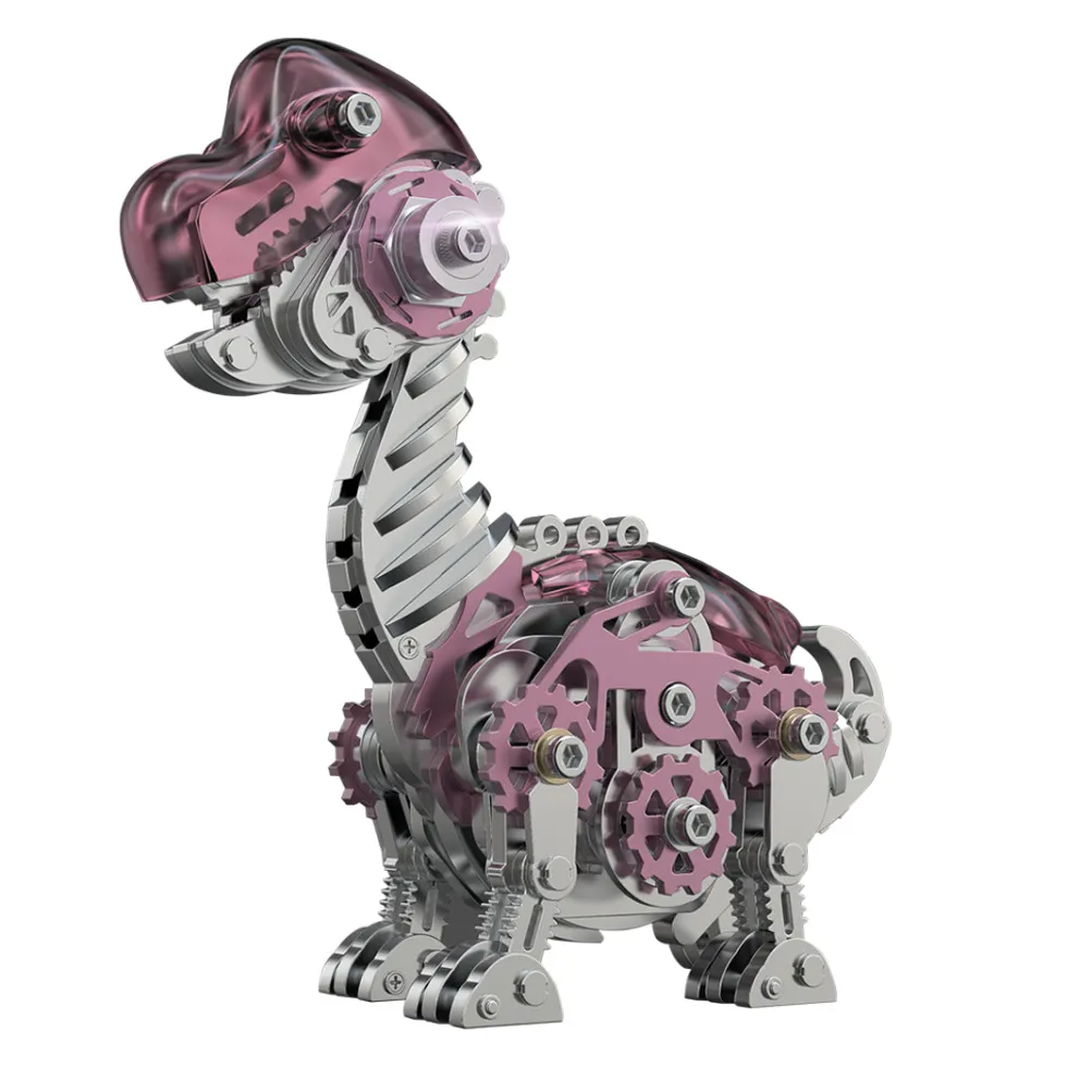 3D Metal Mechanical Dinosaur Model Kit DIY Brachiosaurus Assembly Model - 160PCS