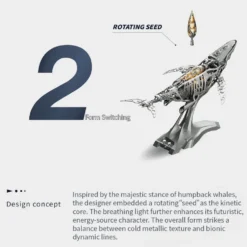 3D Metal Mechanical Humpback Whale Model Kit– DIY Marine Creature Assembly Puzzle Toy