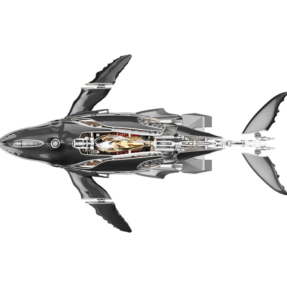 3D Metal Mechanical Humpback Whale Model Kit– DIY Marine Creature Assembly Puzzle Toy