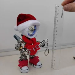 3D Metal Mechanical Punk Guitarist Robot Christmas Colorful Ambient Lamp Model Assembly Kit for Kids, Teens, and Adults-366PCS