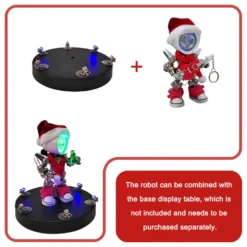 3D Metal Mechanical Punk Guitarist Robot Christmas Colorful Ambient Lamp Model Assembly Kit for Kids, Teens, and Adults-366PCS