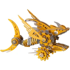 3D Metal Mechanical Sawtooth Shark Assembly Model Kit