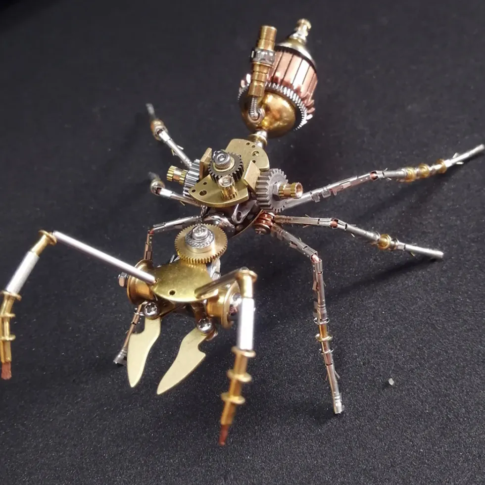 3D Metal Mini Ant Puzzle Steampunk DIY Assembly Model Kit 190PCS