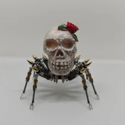 3D Metal Skull Spider Night Light Assembly Model Kit
