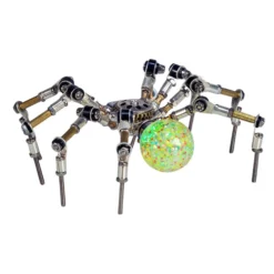 3D Metal Spider Model DIY Kits with 2CM Glowing Crystal Ball -270PCS+