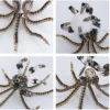 3D Metal Steampunk Galaxy Craft Puzzle Mechanical Octopus with Desk Lamp Model DIY Assembly for Home Decor Creative Gift-1060PCS