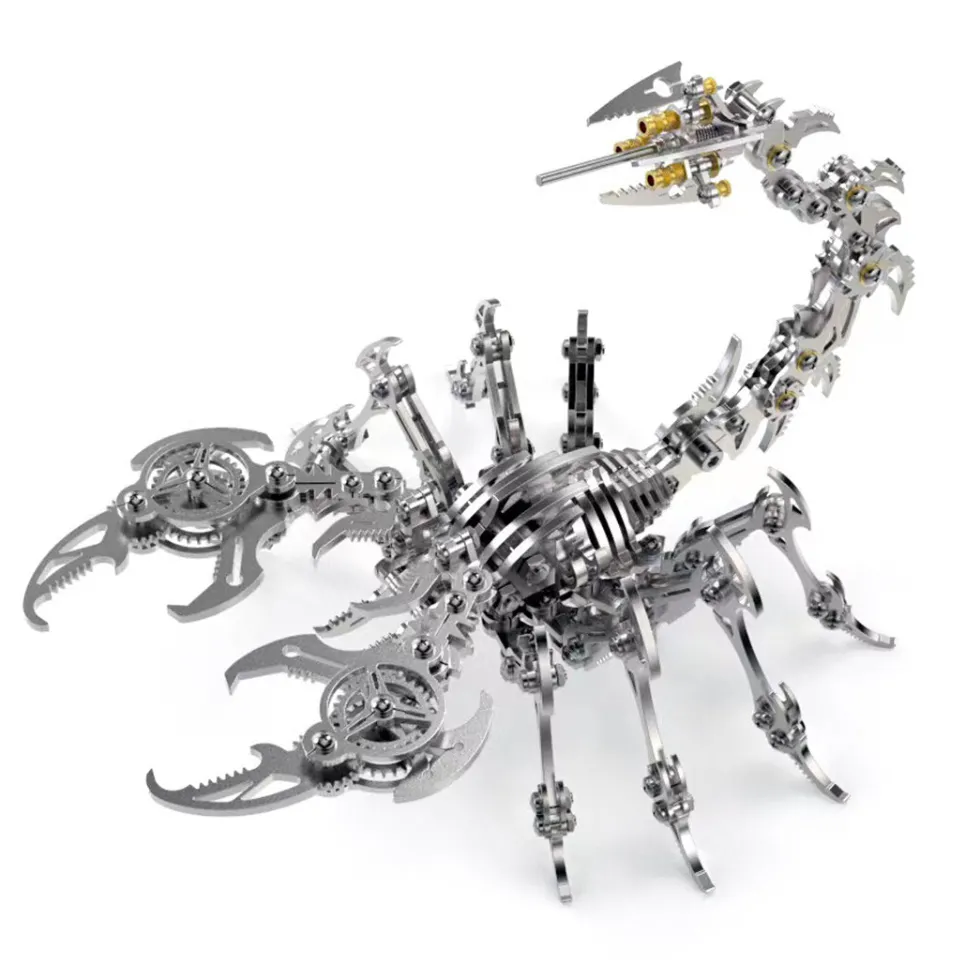 3D Puzzle DIY Model Kit Detachable Jigsaw Scorpion Metal Games
