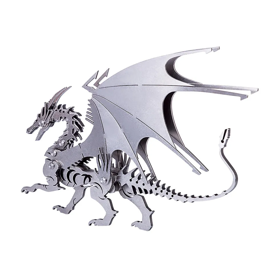 3D Puzzle DIY Model Kit Dragon Metal Games Creative Gift