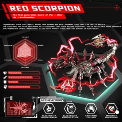 3D Puzzle DIY Model Kit Jigsaw Metal Scorpion King Mechanical Assembly Crafts-200PCS+