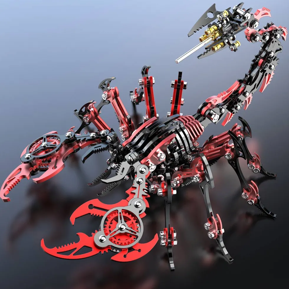 3D Puzzle DIY Model Kit Jigsaw Metal Scorpion King Mechanical Assembly Crafts-200PCS+