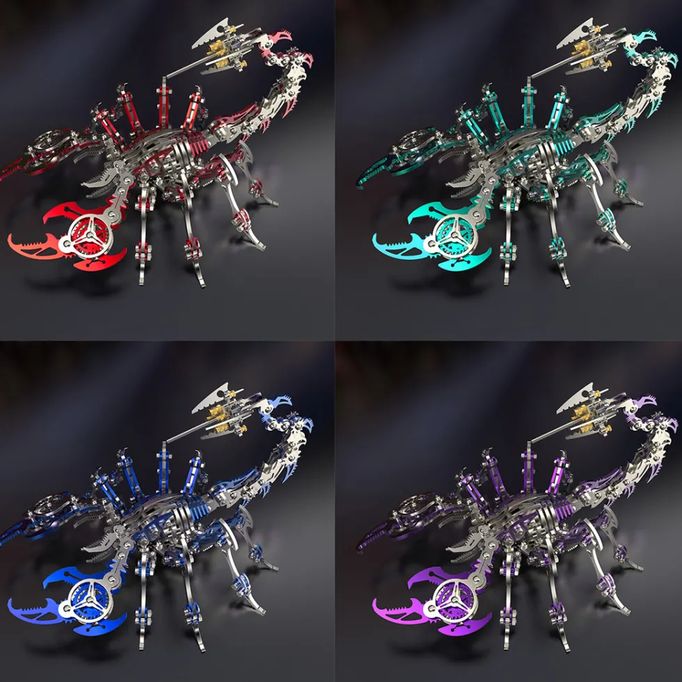 3D Puzzle DIY Model Kit Jigsaw Metal Scorpion King Mechanical Assembly Crafts-200PCS+