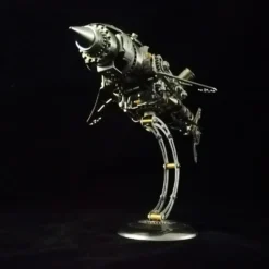 3D Puzzle Model Kit Mechanical Shark with Display Platform Metal Games DIY Assembly Jigsaw Crafts Creative Gift-209PCS