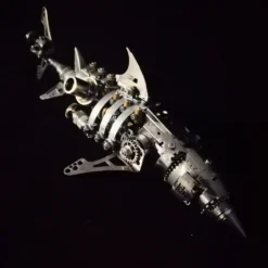 3D Puzzle Model Kit Mechanical Shark with Display Platform Metal Games DIY Assembly Jigsaw Crafts Creative Gift-209PCS