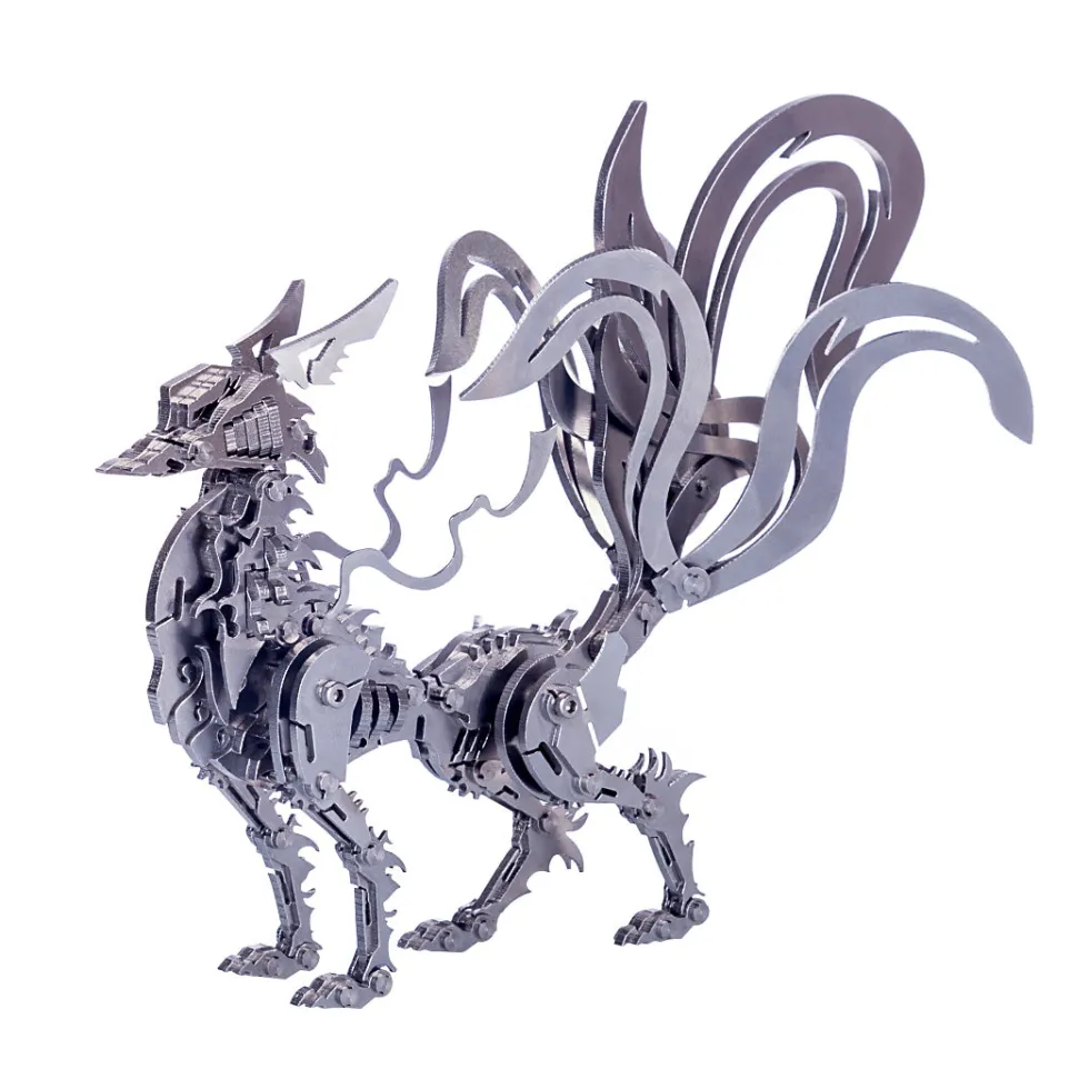 3D Puzzle Model Kit Mechanical Nine-tailed Fox Metal Games DIY Assembly Jigsaw Crafts Creative Gift