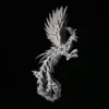 3D Puzzle Model Kit Mechanical Oriental Mystery Creature Silver Phoenix Metal Games DIY Assembly Jigsaw Crafts Creative Gift