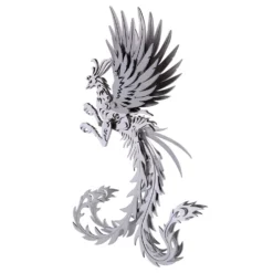 3D Puzzle Model Kit Mechanical Oriental Mystery Creature Silver Phoenix Metal Games DIY Assembly Jigsaw Crafts Creative Gift